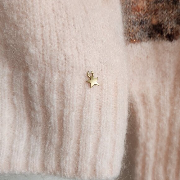 🇫🇷 Des Petits Hauts Light Pink Mohair/Merino Knit Sweater - Sz S - Picture 3 of 13